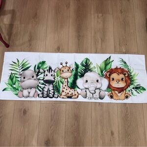 Jungle Animal Print window valances.